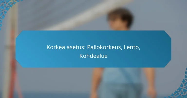 Korkea asetus: Pallokorkeus, Lento, Kohdealue